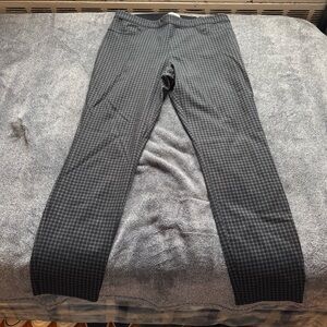 Max Studio Women's Dark Gray Checkered Trousers